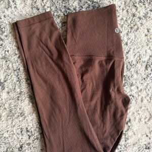 lululemon Align™ High-Rise Ribbed Pant 25" in Java Brown Size 4